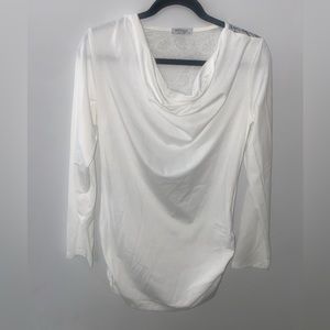 Meaveor white shirt with lace on back